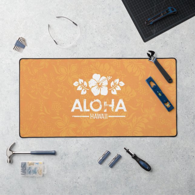 Alfrombrillas De Escritorio Retro Hawaiian Aloha Greeting (Puesto de trabajo)