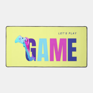 Alfrombrillas De Escritorio Retro Neon Cyberpunk Vaporwave Gamer Amarillo Escr