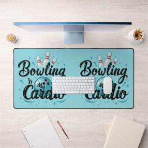 Alfrombrillas De Escritorio Retro Neon "El Bowling Es Mi Cardio" Divertido Bo