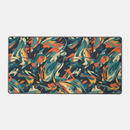 Alfrombrillas De Escritorio Retro Swirl Abstract Collage Desk Mat