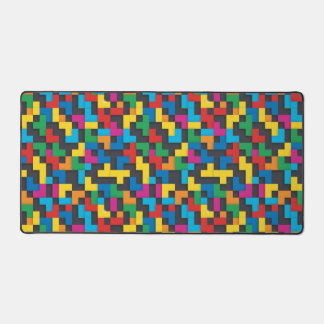 Alfrombrillas De Escritorio Retro Tetris Blocks Seamless Pattern