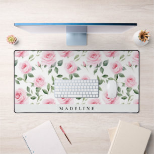 Alfrombrillas De Escritorio Rosa acuarela personalizada