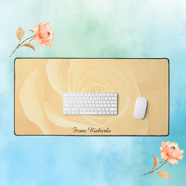 Alfrombrillas De Escritorio Rosa amarilla personalizada contemporánea