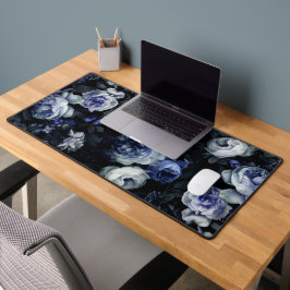 Alfrombrillas De Escritorio Rosa Azul Polvoriento Moody Oscuro Floral Romántic