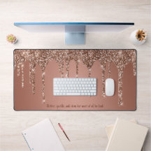 Rosa de moda Purpurinas de oro Personalizado