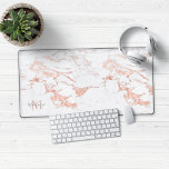Alfrombrillas De Escritorio Rosa elegante Relieve metalizado dorado Monograma<br><div class="desc">Mochila de Relieve metalizado dorado Rosa elegante Monograma de mármol Mat Mouse Pad con mármol blanco de moda y mármol rosa suave de Relieve metalizado oro rosa. Añade tu nombre y monograma para un diseño personalizado. Póngase en contacto con nosotros en cedarandstring@gmail.com si necesita ayuda con el diseño o productos...</div>