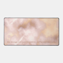 Alfrombrillas De Escritorio Rosa Gold Todas las cosas posibles con el café