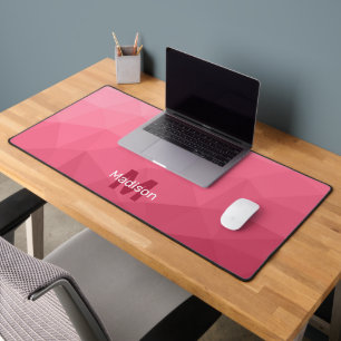 Alfrombrillas De Escritorio Rosa magenta rosa Geométrico Patrón de malla monog