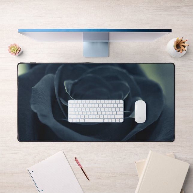 Alfrombrillas De Escritorio Rosa negro Flor oscura Vibe gótico oscuro (Oficina 1)