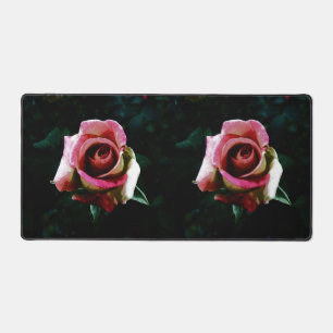 Alfrombrillas De Escritorio Rosa roja pintada al óleo