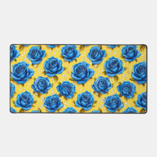 Alfrombrillas De Escritorio Rosas azules 3d