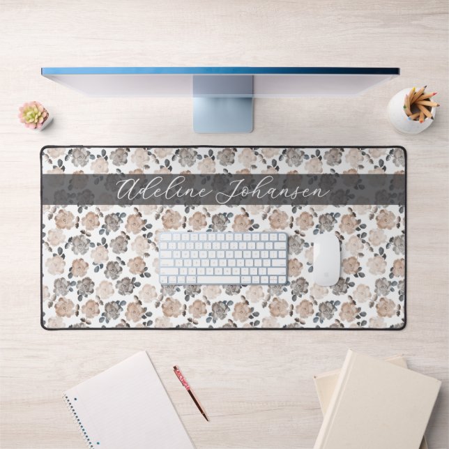 Alfrombrillas De Escritorio Rosas de época Patrón elegante (Oficina 1)