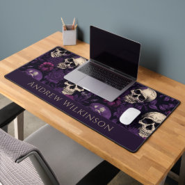 Alfrombrillas De Escritorio Rosas de Skulls morados oscuros góticos