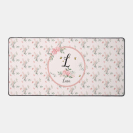 Alfrombrillas De Escritorio Roses rosa elegantes de color de agua con mariposa