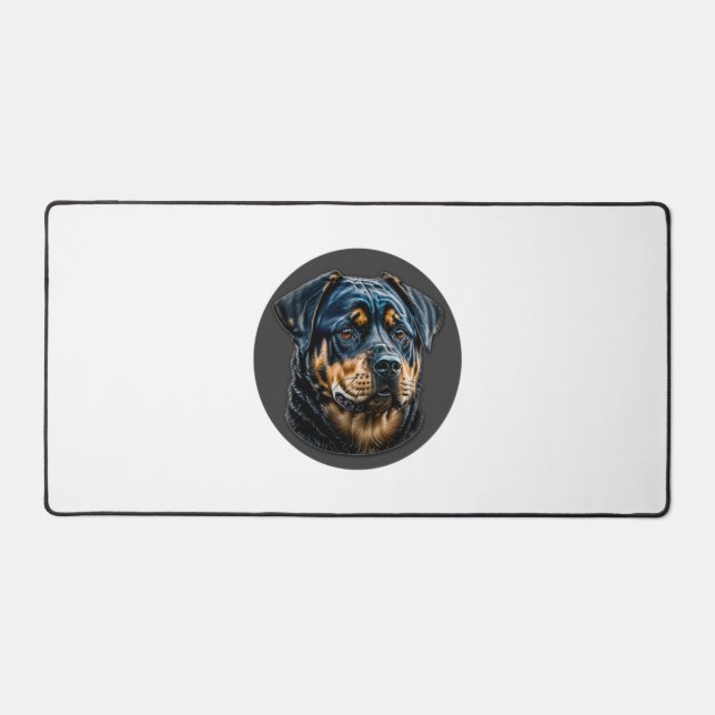 Alfrombrillas De Escritorio Rottweiler negro (Anverso)