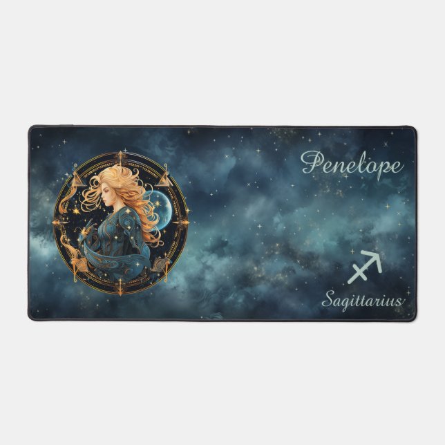 Alfrombrillas De Escritorio Rótulo de Nacimiento Zodiaco Sagittarius Astrolog (Anverso)