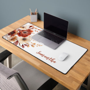 Alfrombrillas De Escritorio Rústico nombre floral de terracota