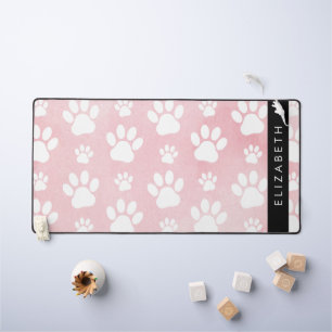 Alfrombrillas De Escritorio Rutas de perro, manchas blancas, acuarelas rosadas