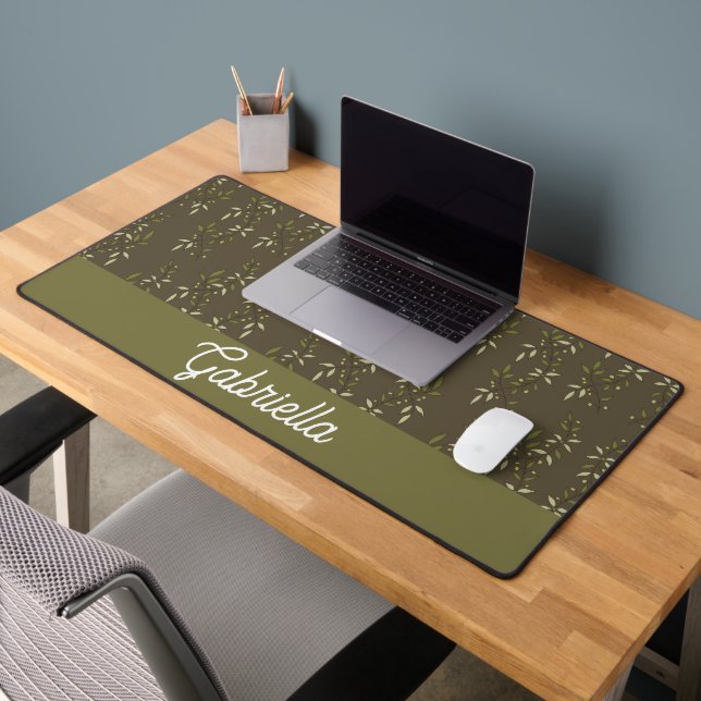 Alfrombrillas De Escritorio Sage Green French Country Olive Pattern Name (Oficina 2)