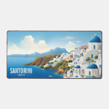 Santorini Grecia Mochila de la mesa de afiches de 