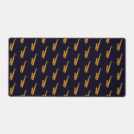 Alfrombrillas De Escritorio Saxofones naranjas amarillos y fondo negro