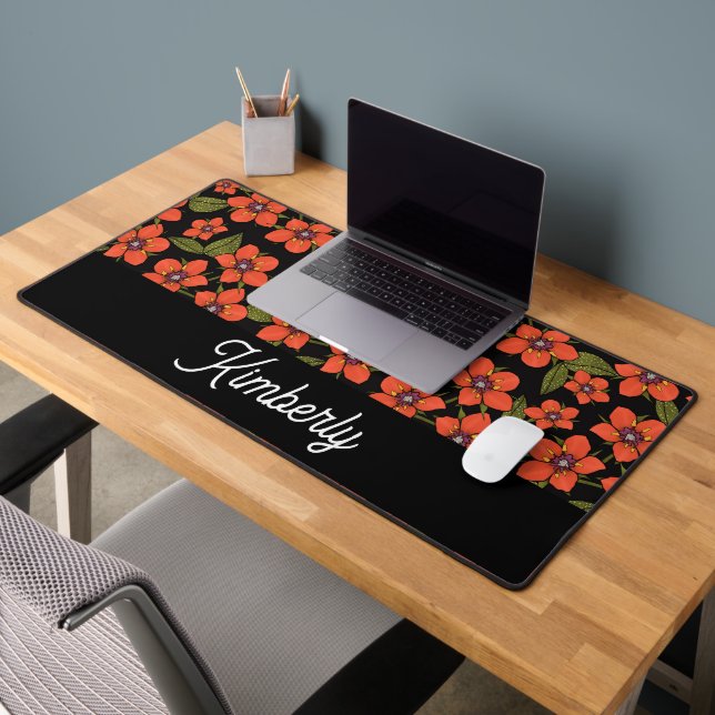 Alfrombrillas De Escritorio Scarlet Pimpernel Floral custom name (Oficina 2)