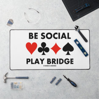Alfrombrillas De Escritorio Sé Social Juega Bridge Cuatro Palos de Cartas Cons