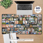 Alfrombrillas De Escritorio Sencillo color Personalizado de 60 Collages de fot<br><div class="desc">Cree su propia alfombra de escritorio de fotos utilizando esta plantilla de collage de fotos fácil de cargar con 60 imágenes de varias formas y tamaños y su elección de color de fondo para las líneas de cuadrícula (mostrada en negro). Agregue texto como superposición a un texto personalizado con un...</div>