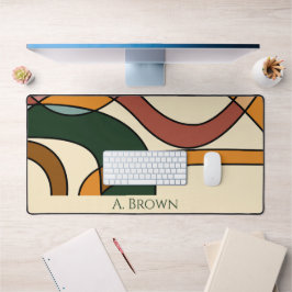 Alfrombrillas De Escritorio Serena Sabana Suave Abstracto Terrenal Monograma