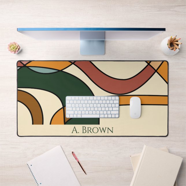 Alfrombrillas De Escritorio Serene Savanna Gentle Abstract Earthy Monogram  (Oficina 1)