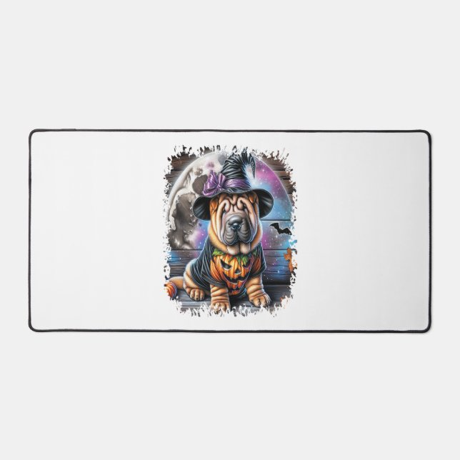 Alfrombrillas De Escritorio Shar Pei Dog Halloween Square (Anverso)