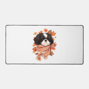 Alfrombrillas De Escritorio Shih Tzu Fall Dog otoño deja una copia del día de 