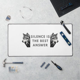 Alfrombrillas De Escritorio Silence Is The Best Answer – Minimalist Quote Mous