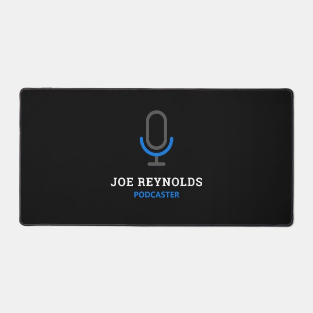 Alfrombrillas De Escritorio Símbolo de micrófono, podcaster, podcast (Anverso)