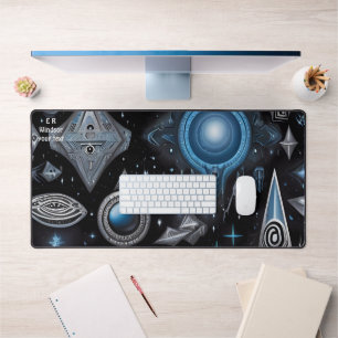 Alfrombrillas De Escritorio Símbolos antiguos en vibrante diseño abstracto