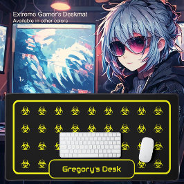 Alfrombrillas De Escritorio Símbolos de riesgo biológico - Amarillo en fondo n