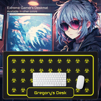 Alfrombrillas De Escritorio Símbolos de riesgo biológico - Amarillo en fondo n