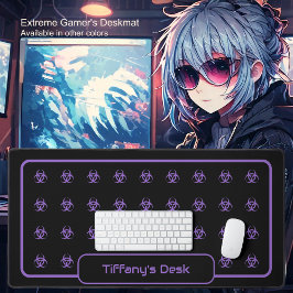 Alfrombrillas De Escritorio Símbolos de riesgo biológico - Púrpura sobre fondo