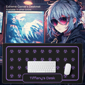 Alfrombrillas De Escritorio Símbolos de riesgo biológico - Púrpura sobre fondo