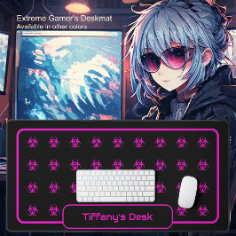 Alfrombrillas De Escritorio Símbolos de riesgo biológico - Rosa caliente en fo