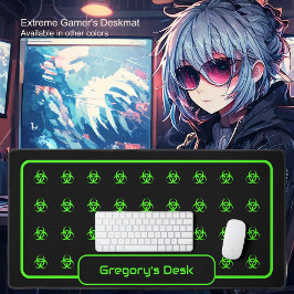 Alfrombrillas De Escritorio Símbolos de riesgo biológico - Verde sobre fondo n