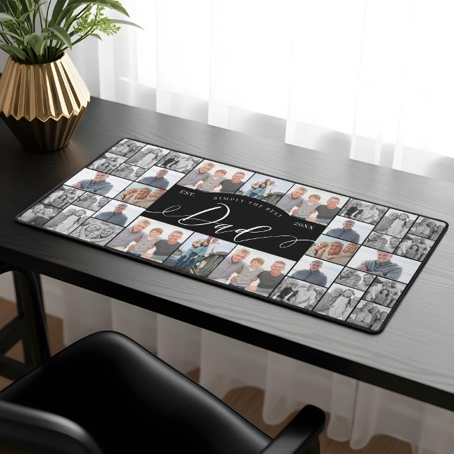 Alfrombrillas De Escritorio Simply The Best Dad Personalize Photo Collage  (Simply The Best Dad Personalize Photo Collage Desk Mat)