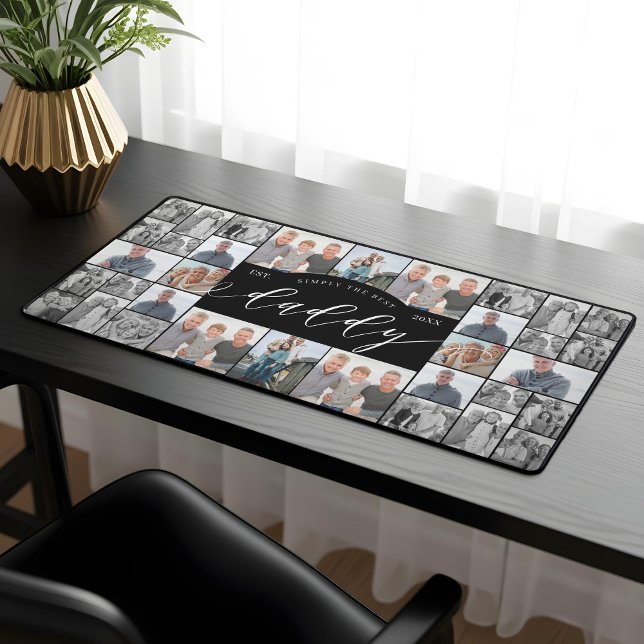 Alfrombrillas De Escritorio Simply The Best Daddy Personalize Photo Collage  (Simply The Best Daddy Personalize Photo Collage Desk Mat)