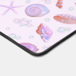 Alfrombrillas De Escritorio Sirena holográfica decoración Pastel Rosa Concha E