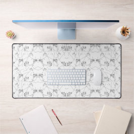 Alfrombrillas De Escritorio Sleek Black & White Geometric Desk Mat Te encantar