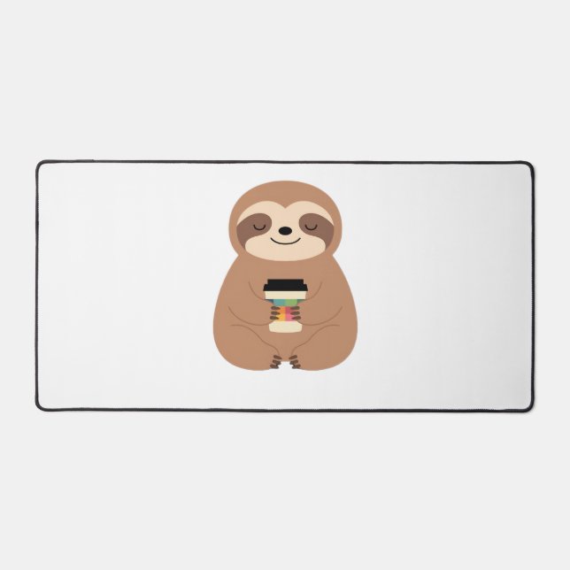 Alfrombrillas De Escritorio Sloth Coffee Time Classic T-Shirt (Anverso)