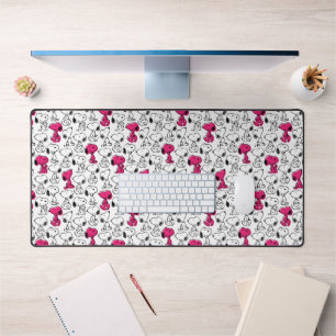 Alfrombrillas De Escritorio Snoopy Black & Magenta Pattern