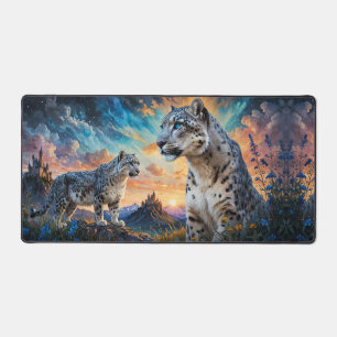 Alfrombrillas De Escritorio Snow Leopard Castle Sunrise reflector