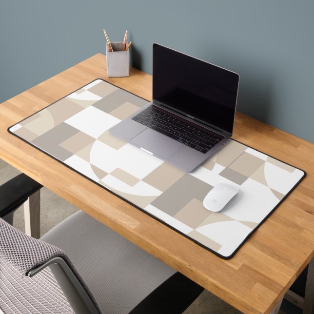 Alfrombrillas De Escritorio Soft Geometric Blocks – Calm Neutral Abstract Work (Oficina 2)