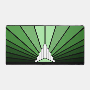 Alfrombrillas De Escritorio Sol Art Decó en verde